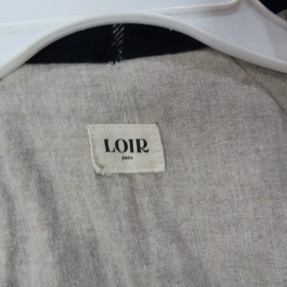 LOIR Paris Kids‎ Jacket 36 mos Navy Windowpane Plaid French Designer Cotton Coat
